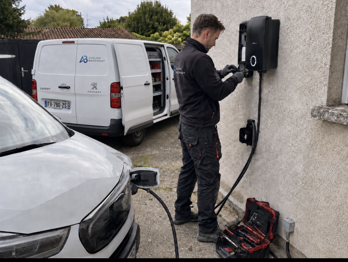 Installation borne de recharge IRVE (voiture électrique)