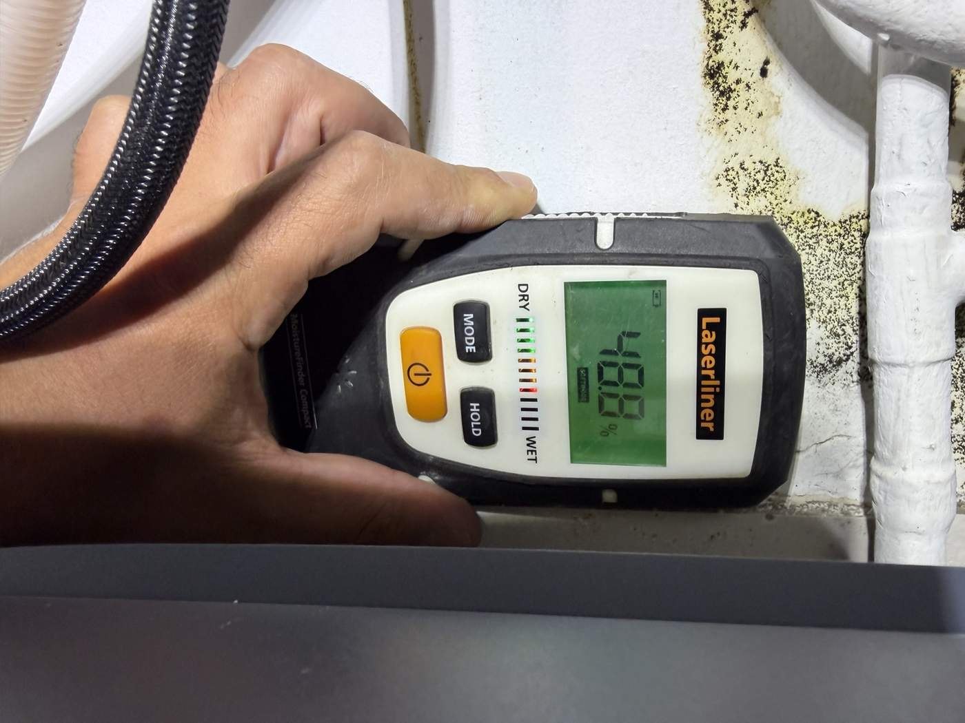 Chantier de recherche de fuite avec caméra thermique — Atelier Brochant